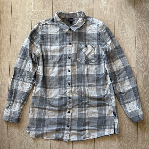Patagonia Organic Cotton Aspen Forest Tunic Flannel Plaid Shirt Women’s Medium - Picture 1 of 11
